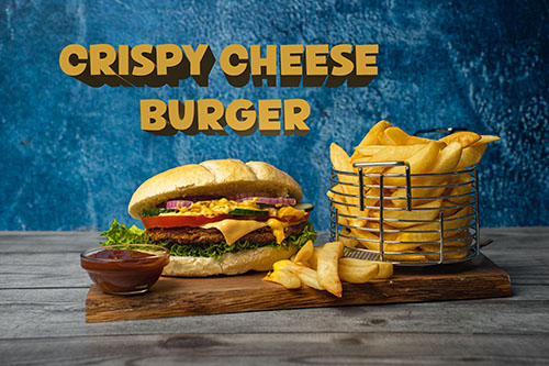 crispy cheese burger